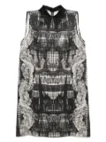 Miu Miu Pre-Owned Trompe l'oeil print mini shift dress - Grey