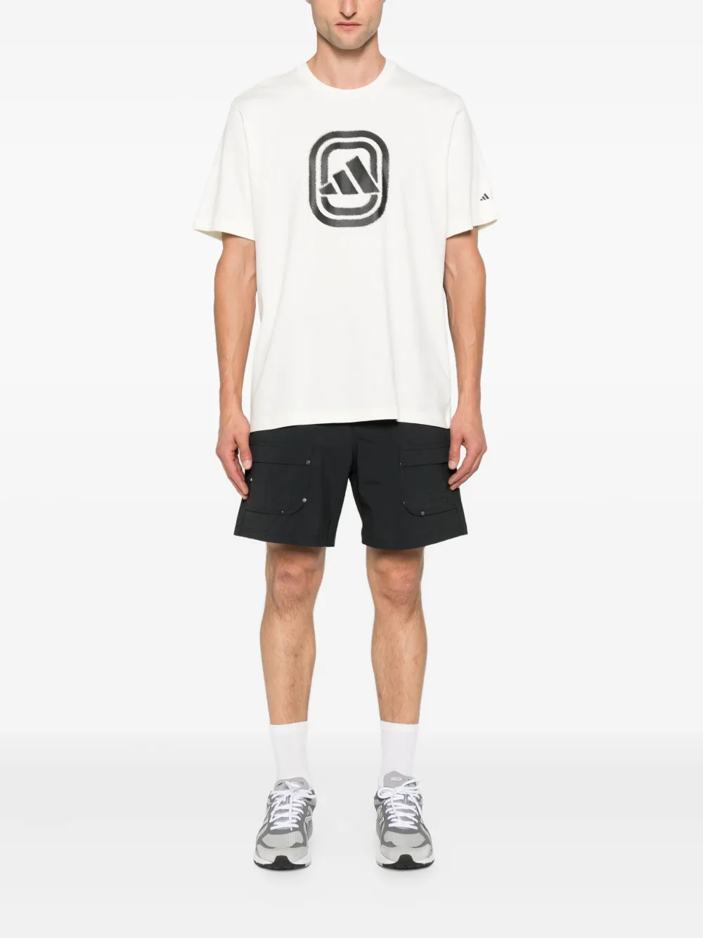 adidas Cargo shorts met ceintuur Zwart
