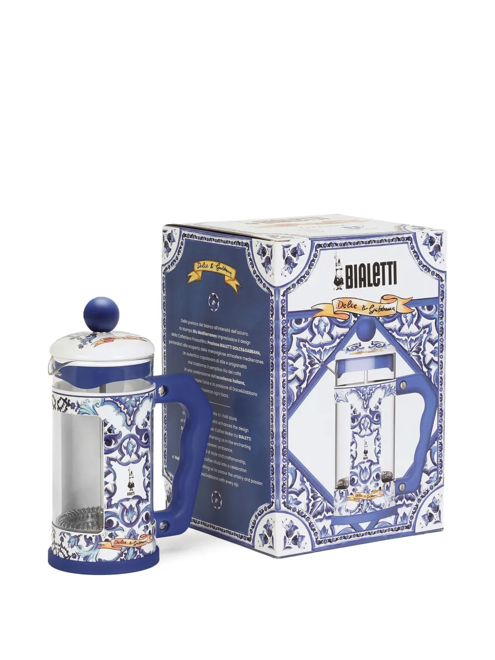Dolce & Gabbana x Bialetti Small Carretto-print French Coffee