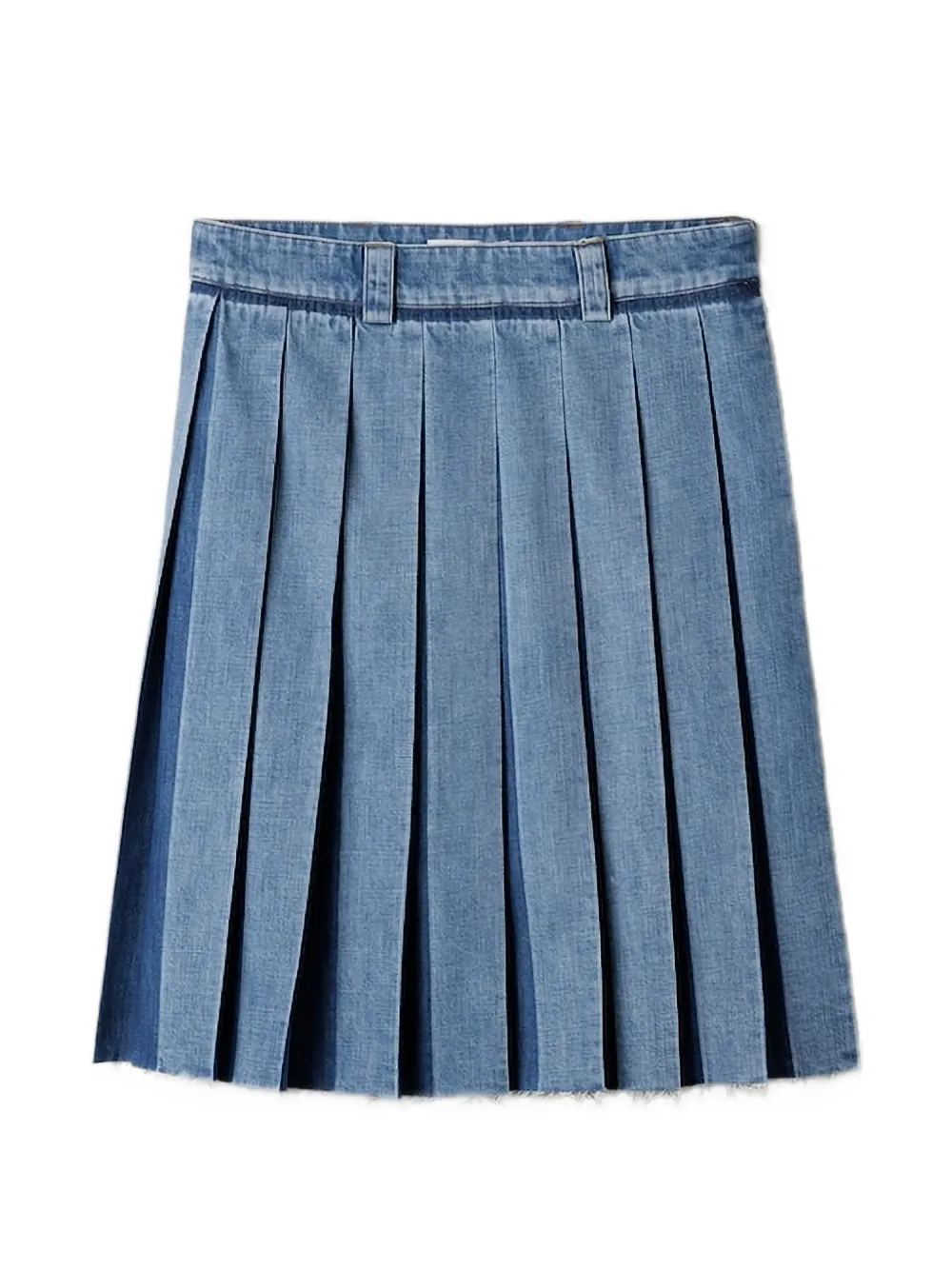 Miu Miu Gonna denim plissettata - Blu