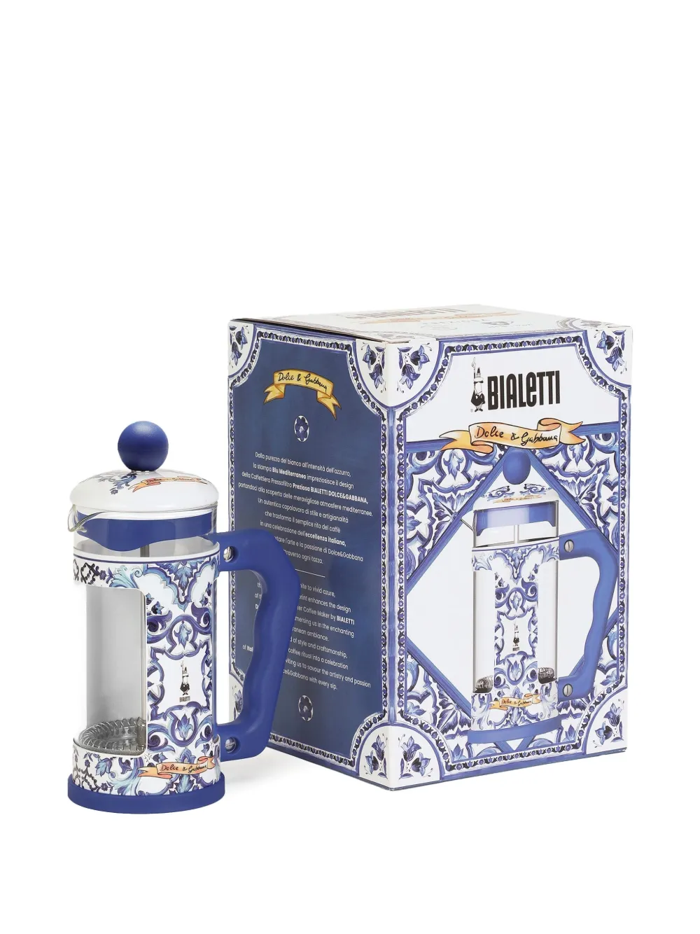 Dolce & Gabbana X Bialetti Carreto-print French Coffee Press