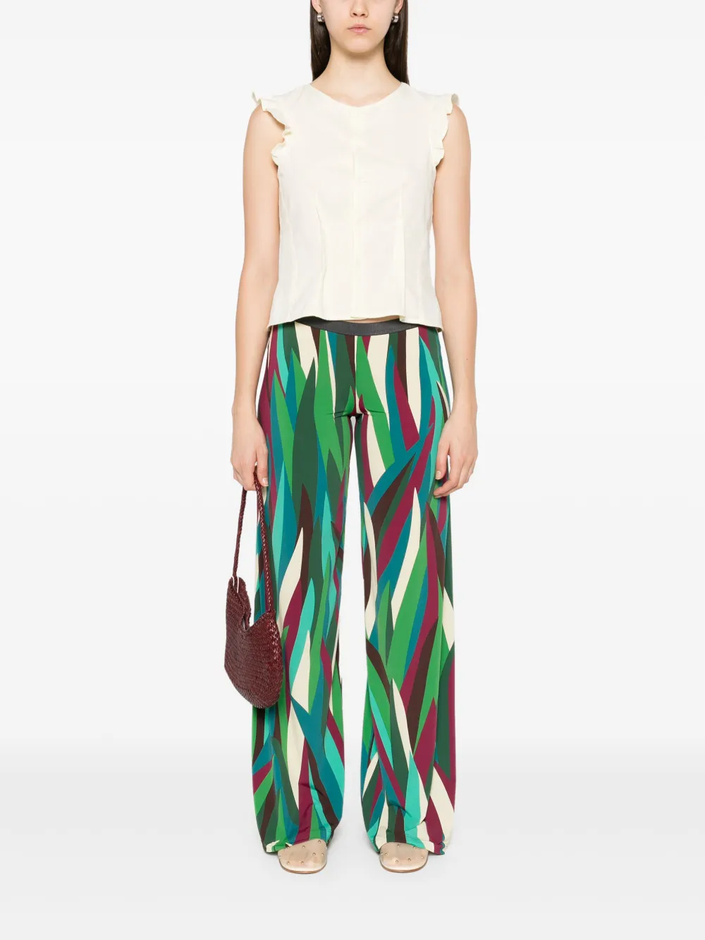 Siyu abstract-print trousers | Straight-Leg Pants | Image 2