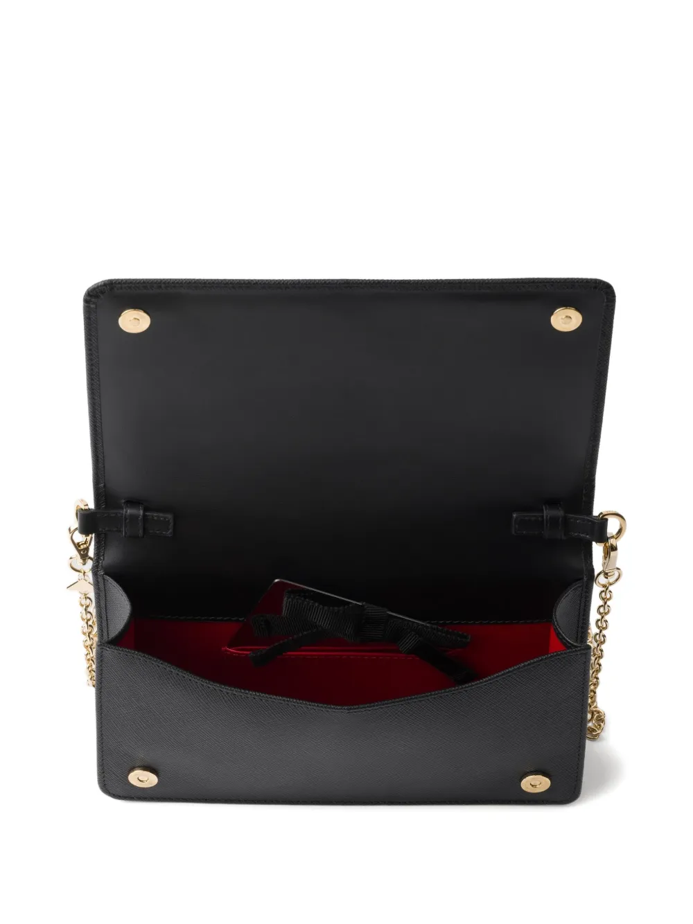 Prada Saffiano clutch Zwart