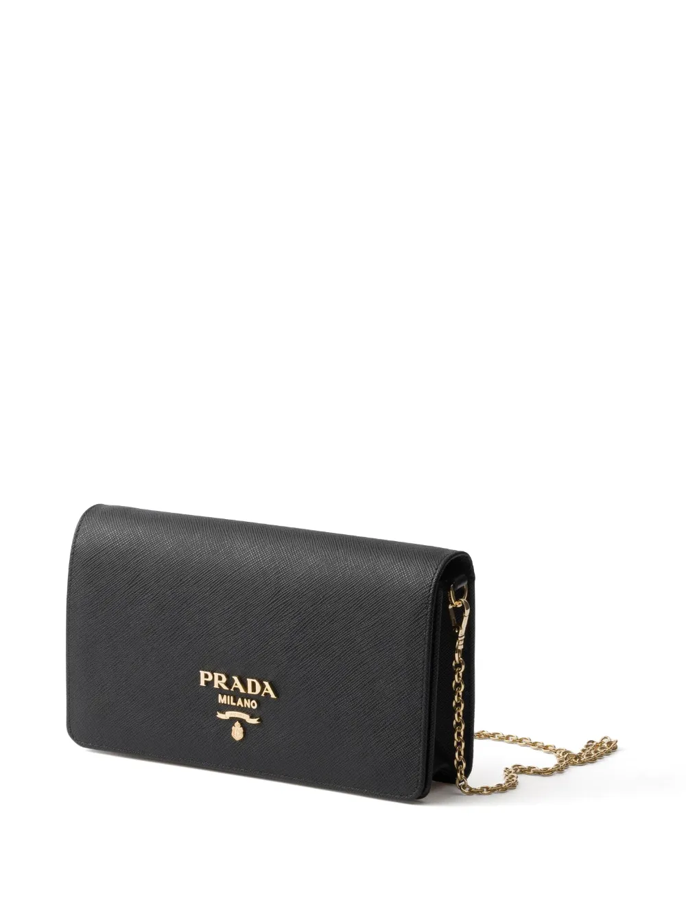 Prada Saffiano mini-clutch Zwart