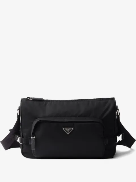 Prada large Re-nylon and Saffiano leather shoulder bag