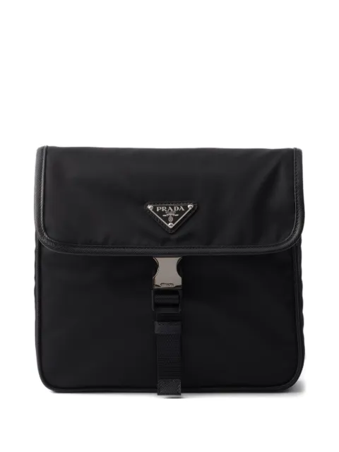 Prada logo-plaque messenger bag