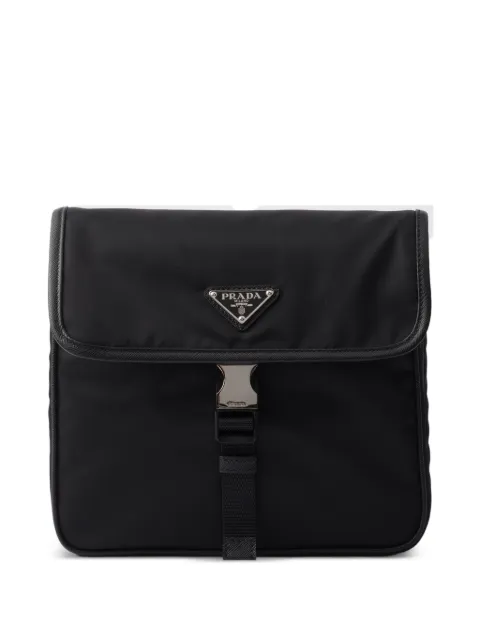 Prada re-nylon and saffiano leather shoulder bag
