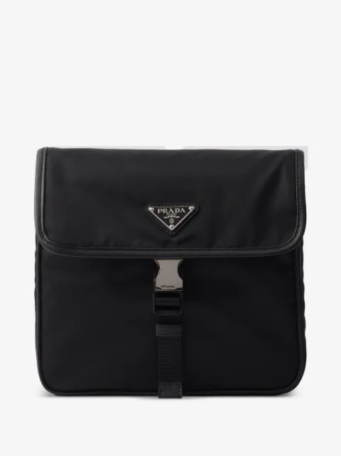 Prada re-nylon and saffiano leather shoulder bag