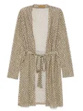 Siyu geometric-print coat - Neutrals