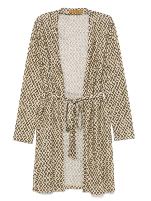 Siyu geometric-print coat
