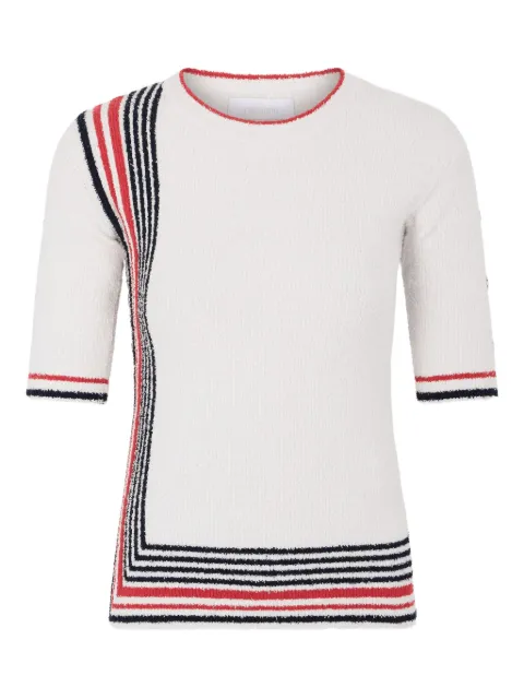 Rabanne striped knitted top