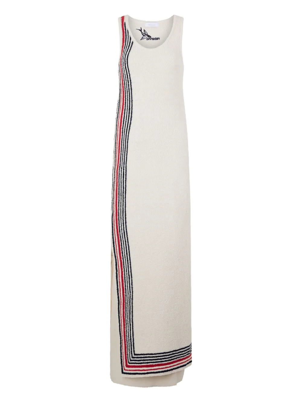 striped sleeveless maxi dress