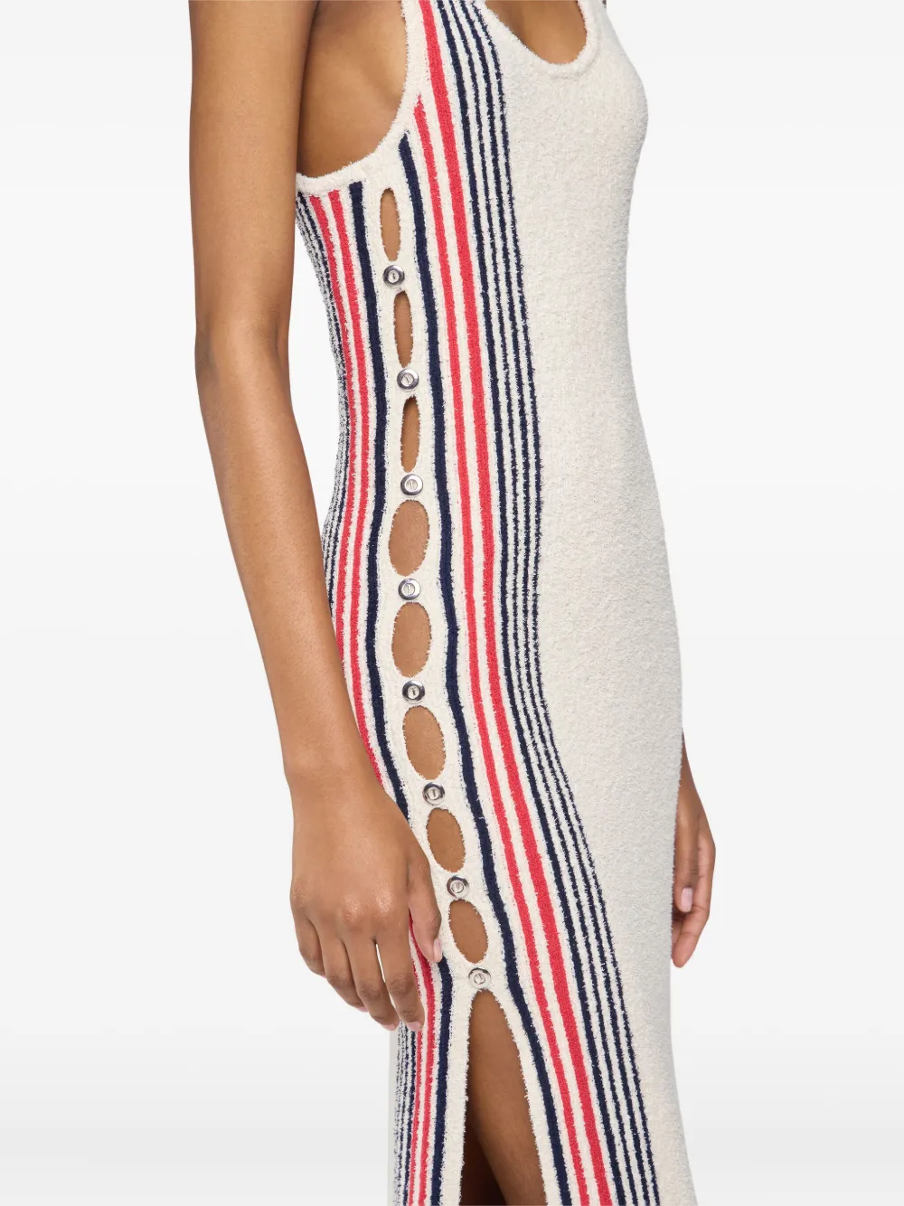 Rabanne Mouwloze maxi-jurk Beige