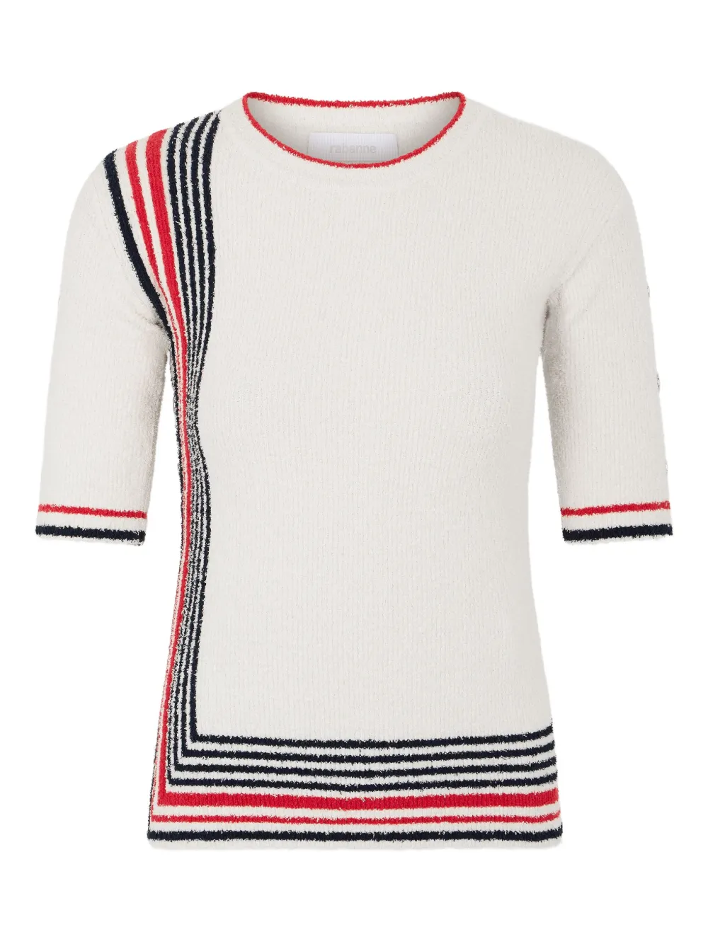 Rabanne Striped Short-sleeve Top
