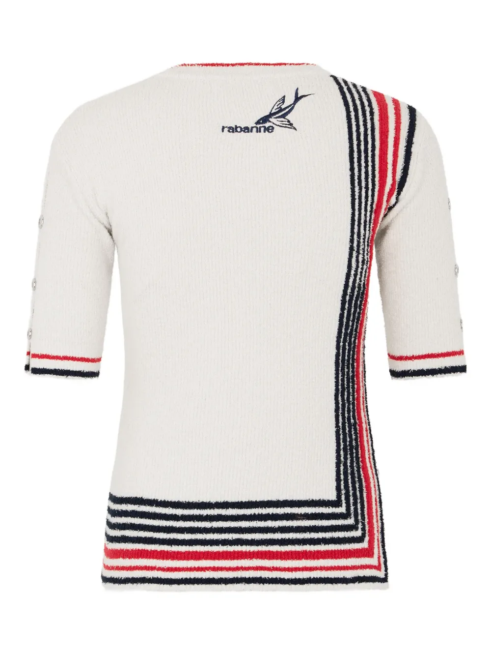 Rabanne Striped Short-sleeve Top