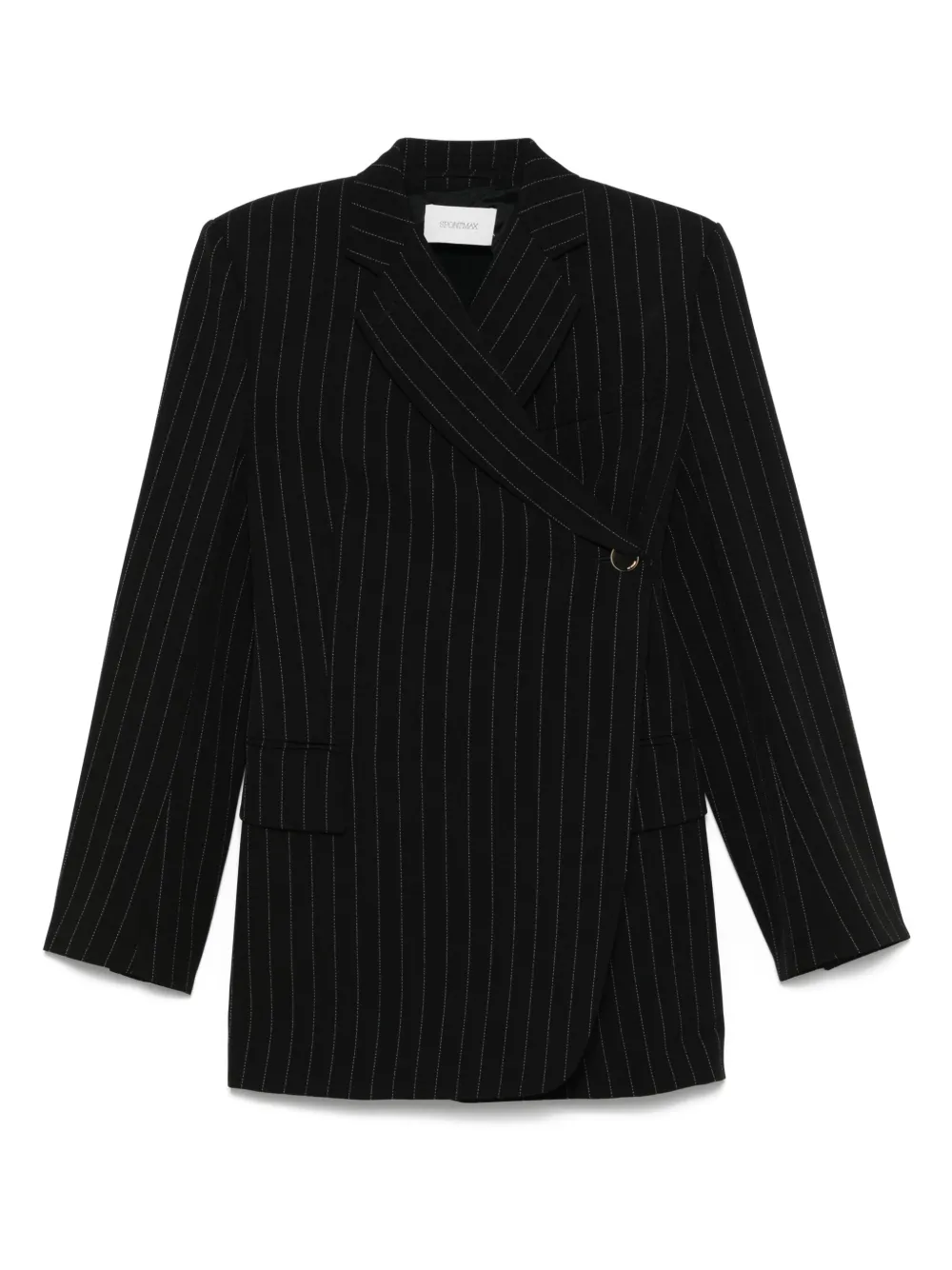 Sportmax Blazer met krijtstreep Zwart