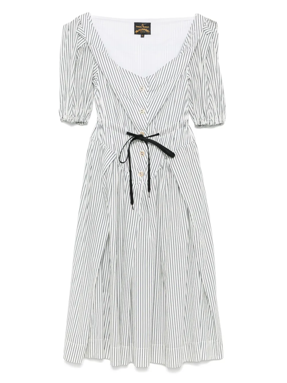 2000s striped midi dress