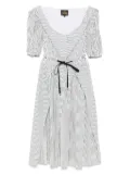 Vivienne Westwood Pre-Owned 2000s striped midi dress - White