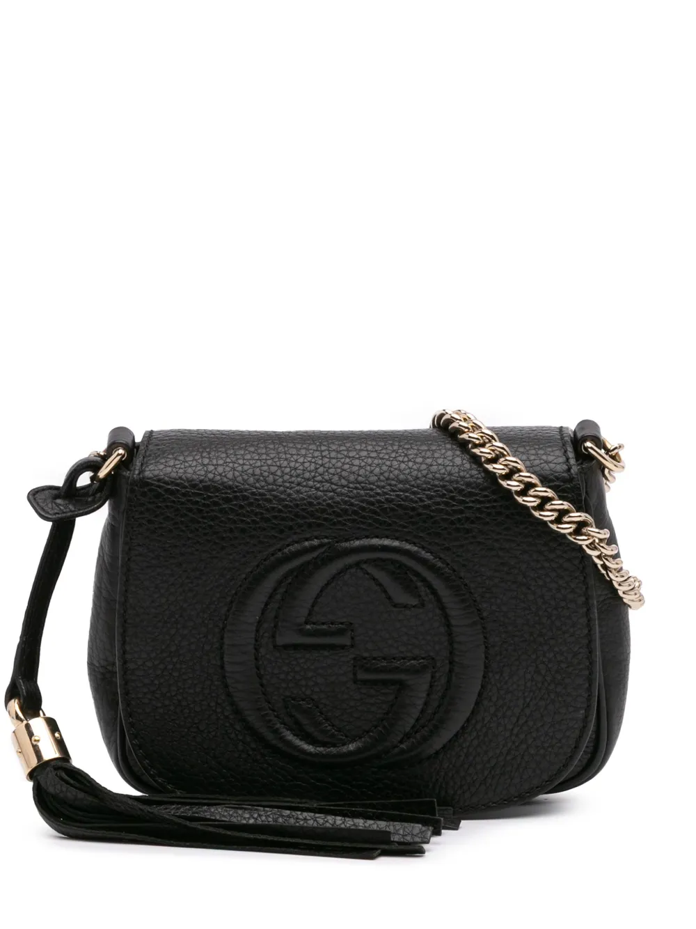 Gucci Pre-Owned 2016-2024 スモール レザー ソーホー チェーン フラップ ショルダーバッグ - ブラック Gucci Pre-Owned 2016-2024 スモール レザー ソーホー チェーン フラップ ショルダーバッグ - ブラック