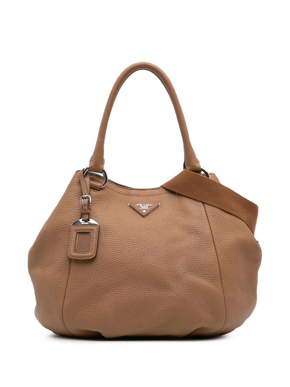 Prada Pre-Owned 2000-2024 Vitello Daino Open Convertible Tote satchel | Brown | Image 1