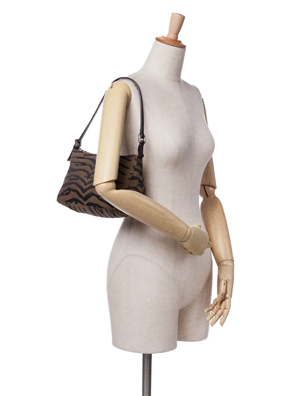 Fendi Pre-Owned 2000-2010 Tiger Print Canvas Pochette shoulder bag | Pre-Owned | Image 2