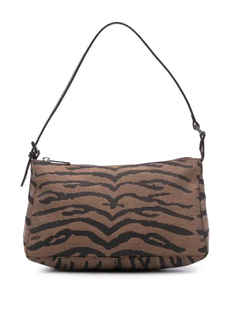 Fendi Pre-Owned 2000-2010 Tiger Print Canvas Pochette shoulder bag