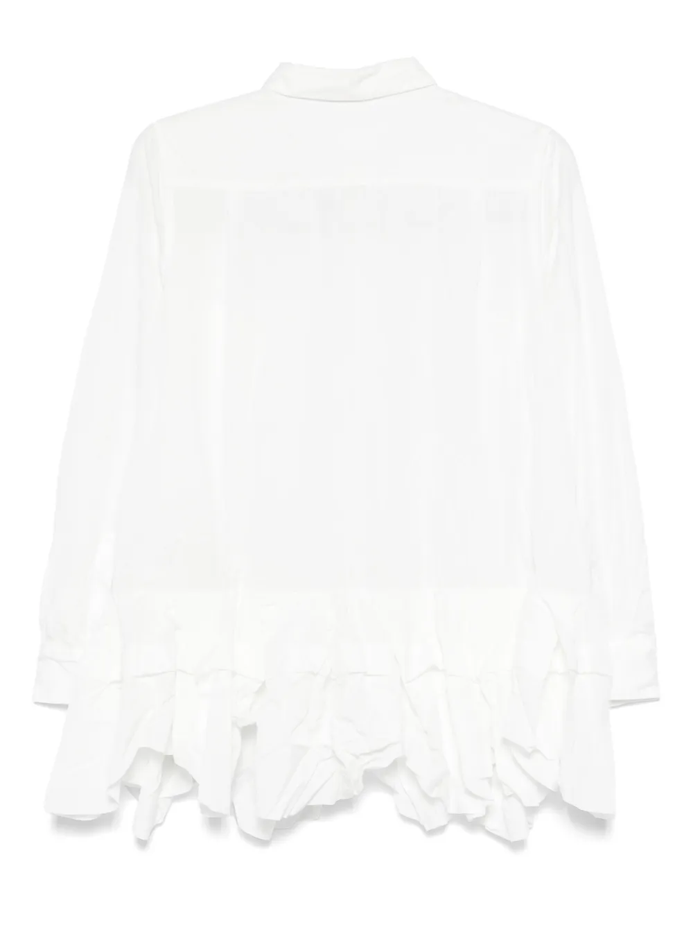 Comme Des Garçons Comme Des Garçons ruffled-hem shirt - Wit