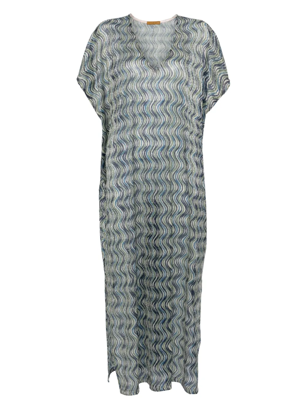 Siyu vestido con cuello en V | azul | Image 1