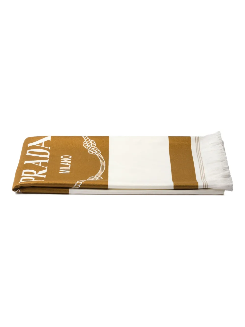 Prada serviette de plage en coton | blanc | Image 1