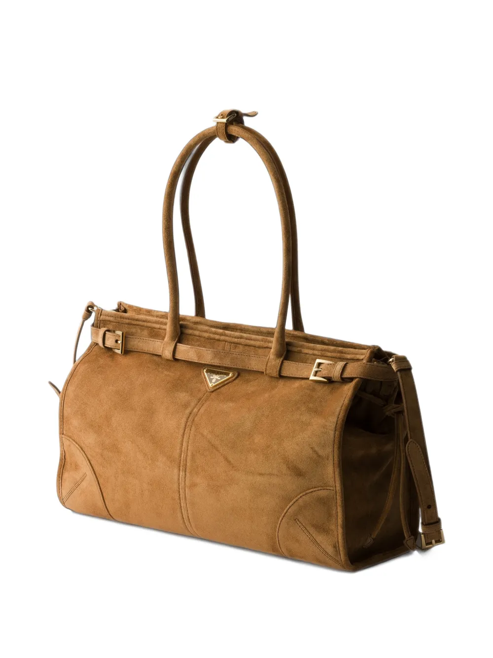 Prada Grote Bonnie shopper Bruin