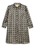 Siyu geometric-print coat - Neutrals