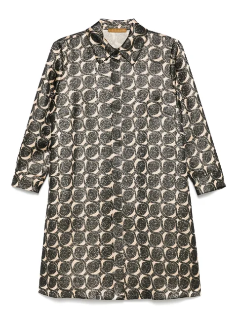 Siyu geometric-print coat