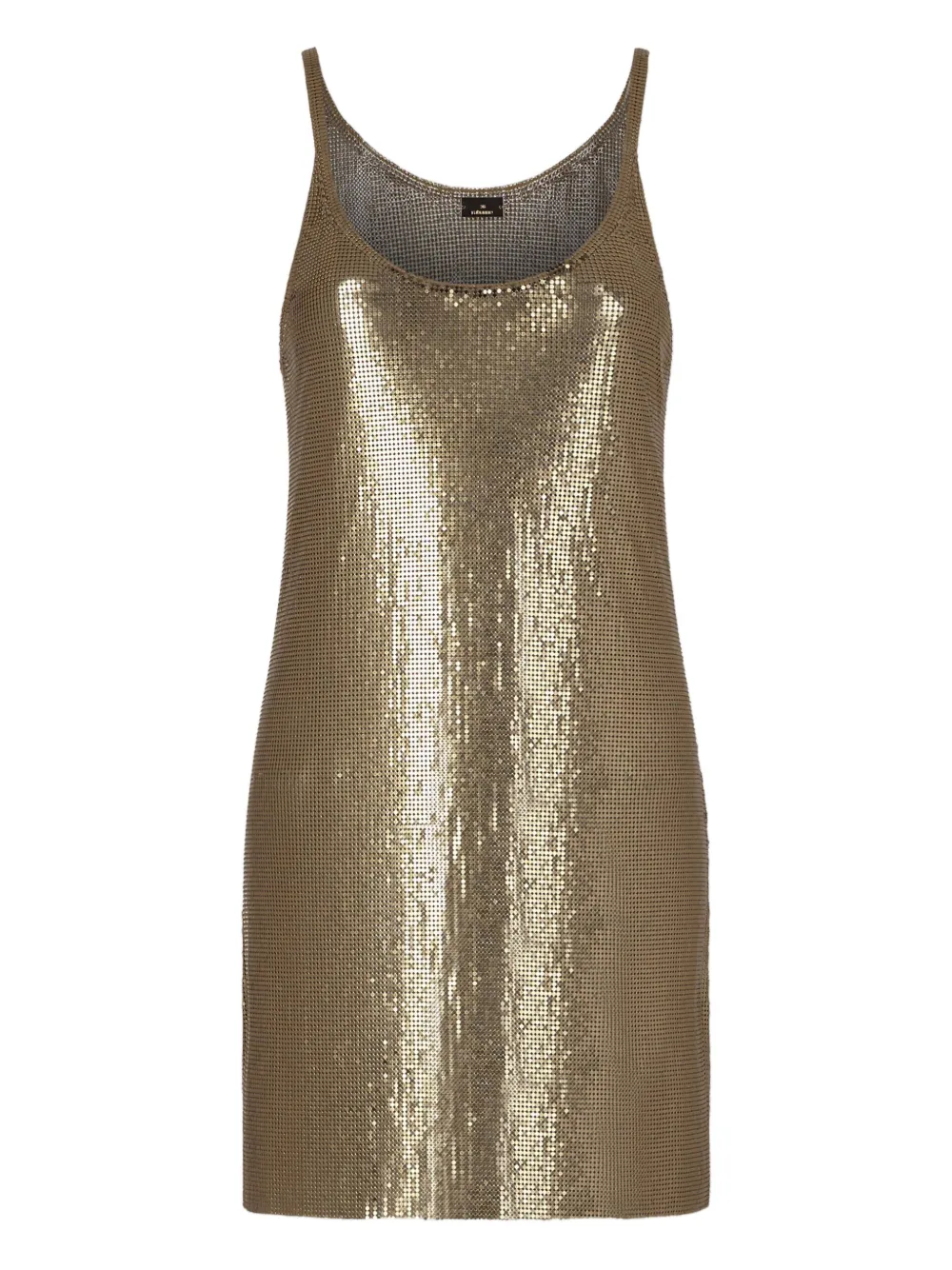 chainmail-embellished mini dress