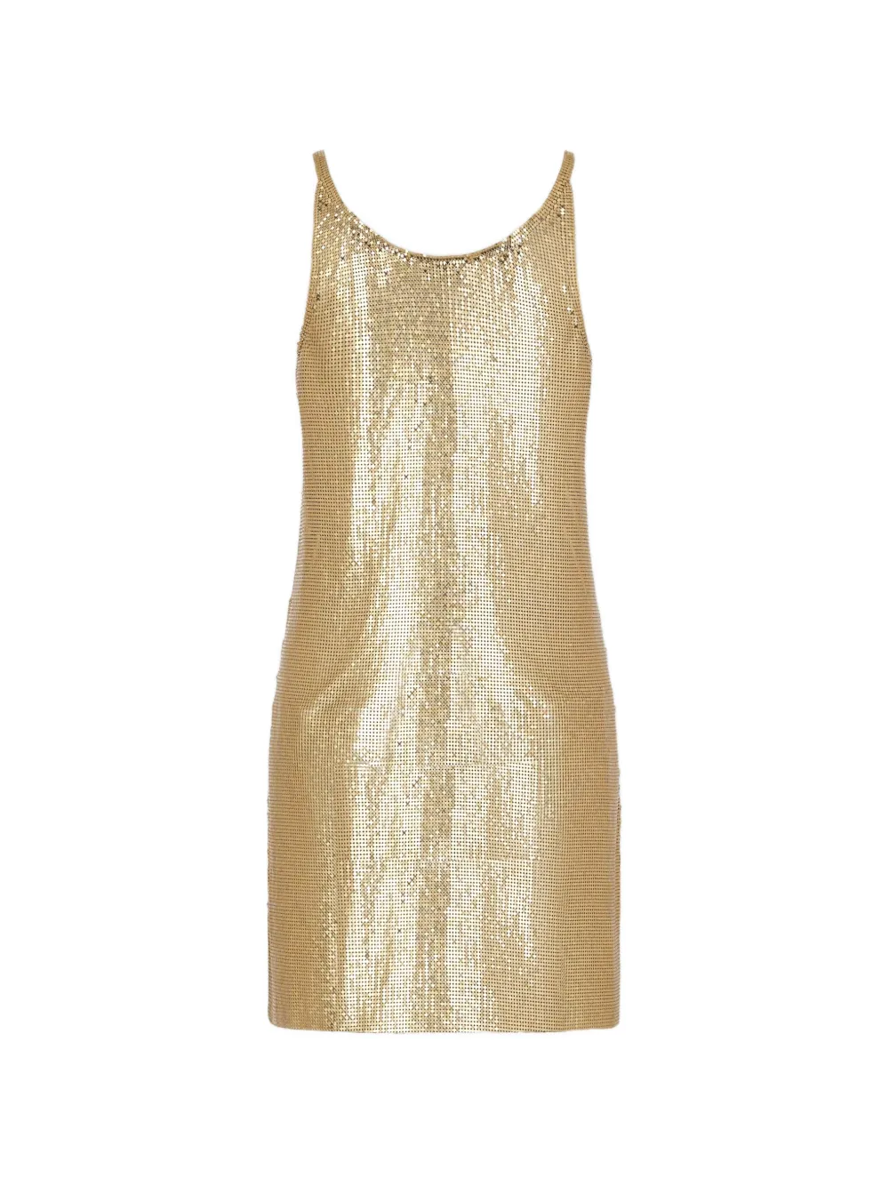 Rabanne Mini-jurk met maliën Goud