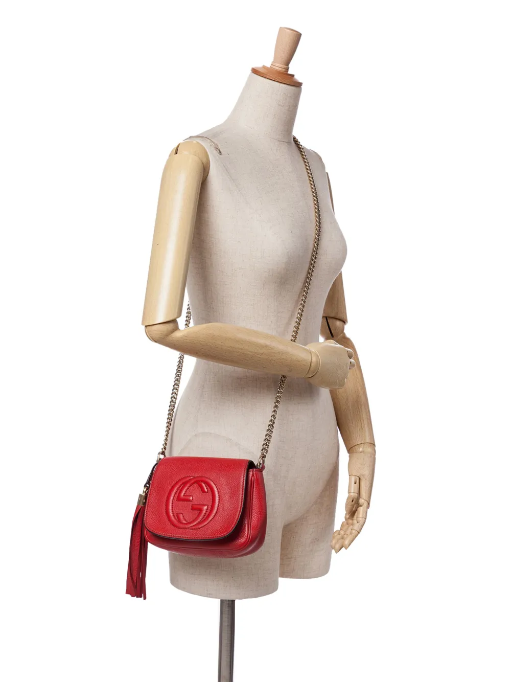 Gucci Pre-Owned شنطة كروس 'سوهو تشاين فلاب' صغيرة جلد 2016-2024 | كلاسيكيات | Image 2
