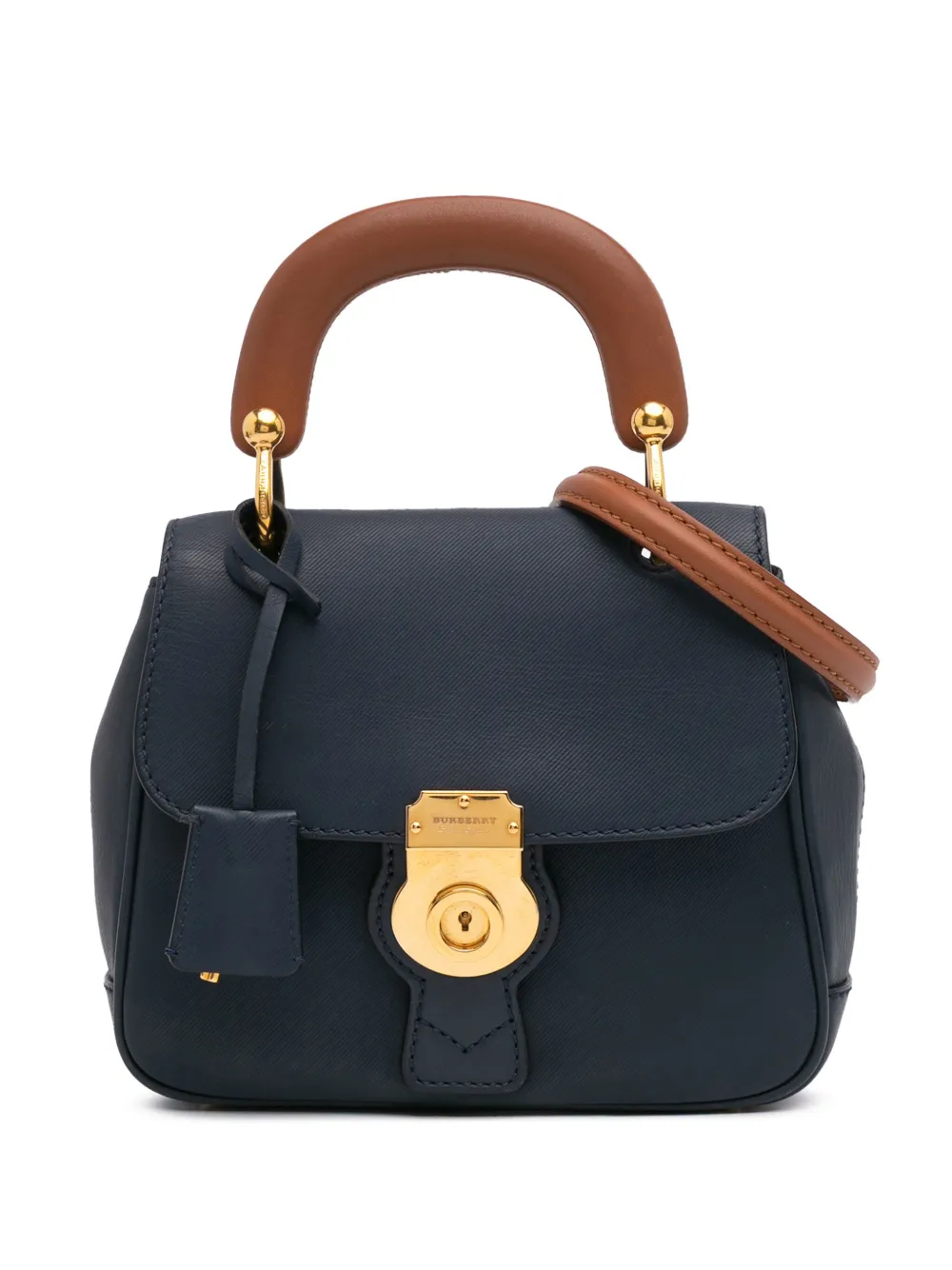 Pre-owned Burberry 2011-2024 Small Trench Calfskin Dk88 Top Handle Bag Satchel