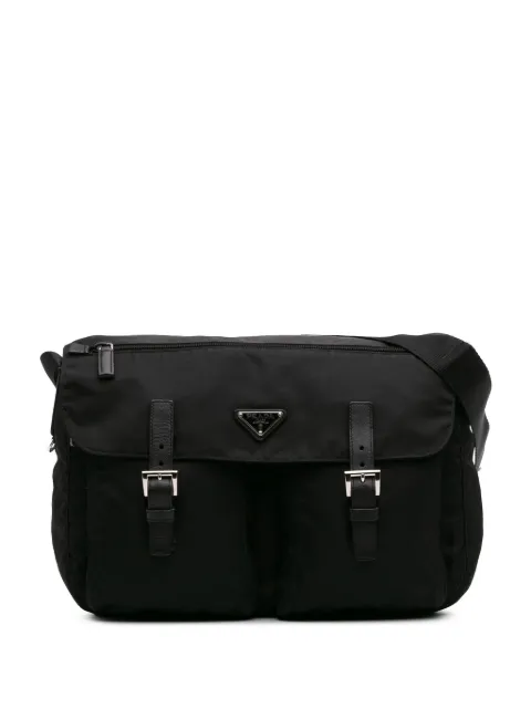 Prada Pre-Owned 2013-2024 Tessuto Zip Double Buckle Messenger Bag crossbody bag