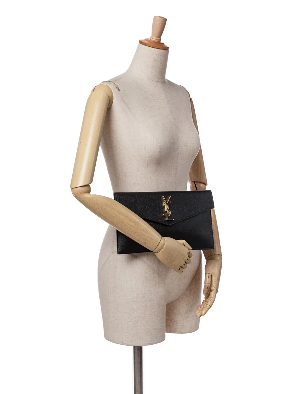 Saint Laurent Pre-Owned 2019 Grain de Poudre Uptown Pouch clutch bag | Pre-Owned | Image 2
