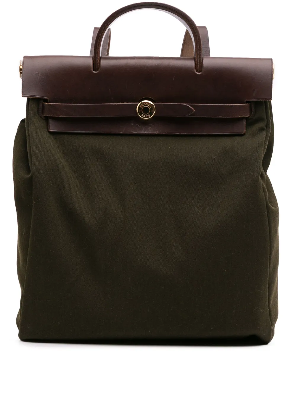 Hermès Pre-Owned 2003 Toile Herbag GM backpack - グリーン Hermès Pre-Owned 2003 Toile Herbag GM backpack - グリーン