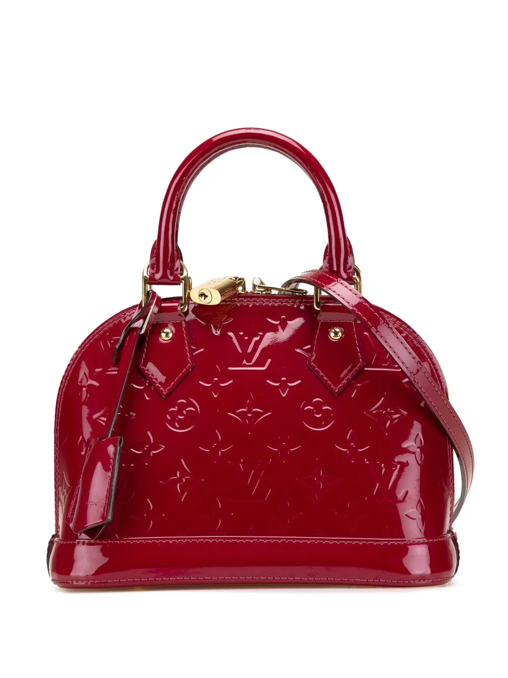Louis Vuitton Pre-Owned 2015 モノグラム ヴェルニ アルマ BB サッチェルバッグ - レッド Louis Vuitton Pre-Owned 2015 モノグラム ヴェルニ アルマ BB サッチェルバッグ - レッド