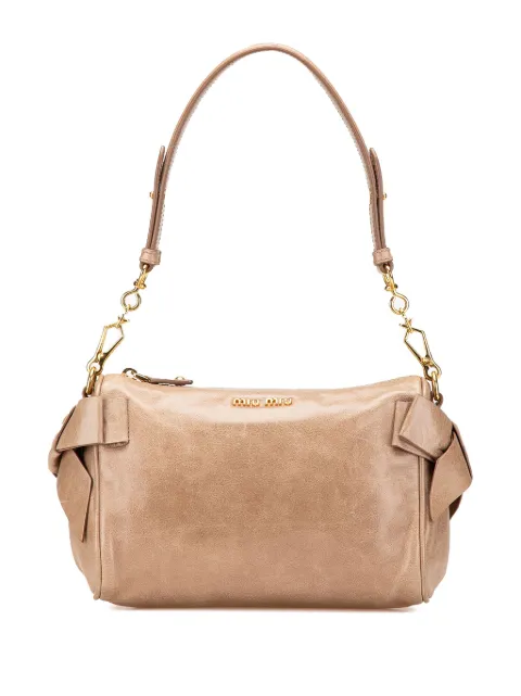 Miu Miu Pre-Owned 2010-2024 Leather Bow shoulder bag