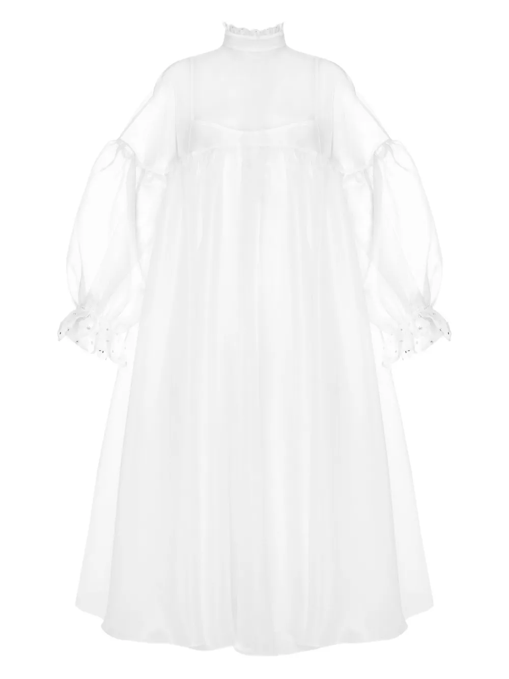 ANOUKI organza midi dress | White | Image 1