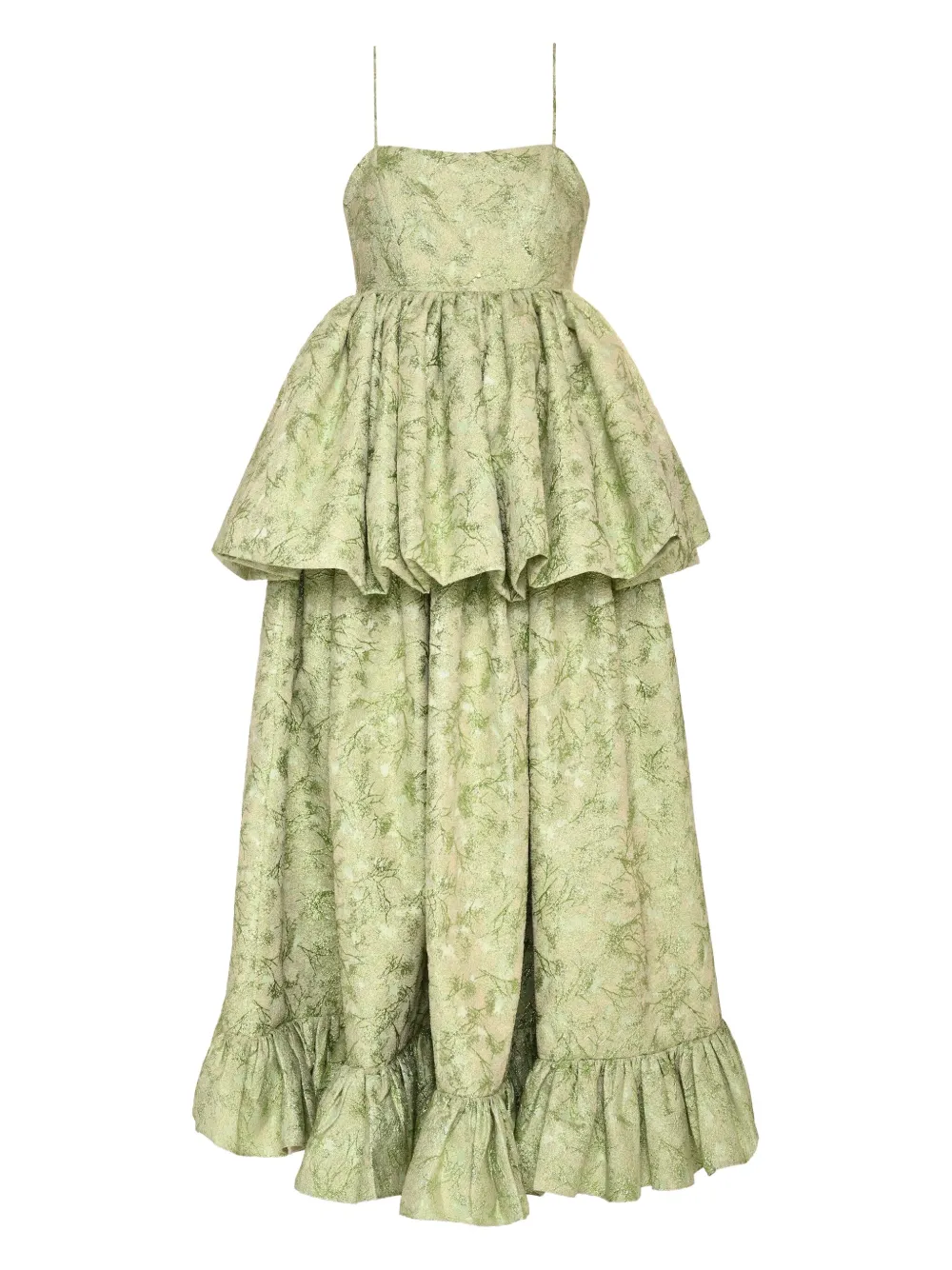 ANOUKI sleeveless ruffle dress | Green | Image 1