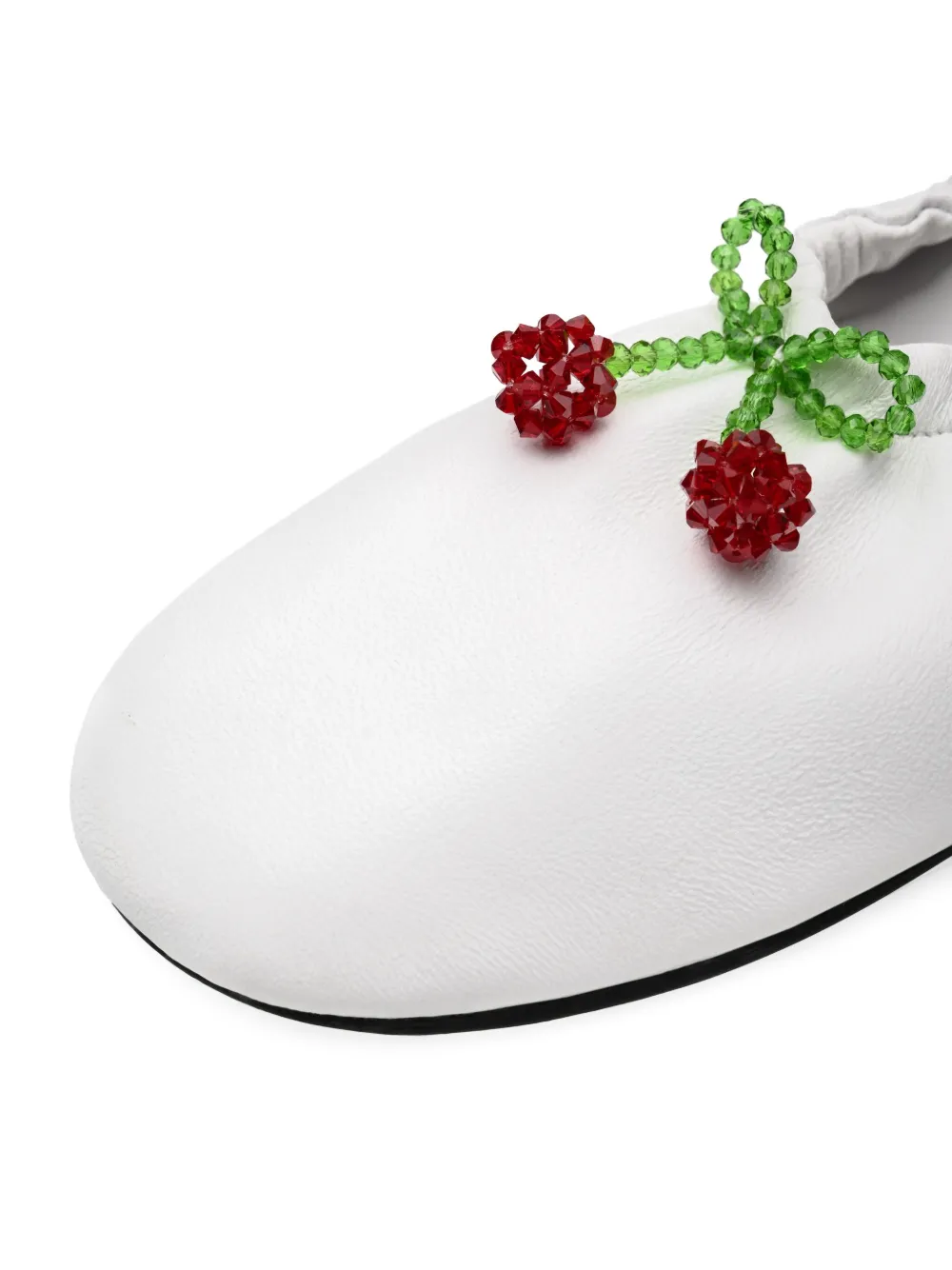ANOUKI bead-embellished ballet flats White
