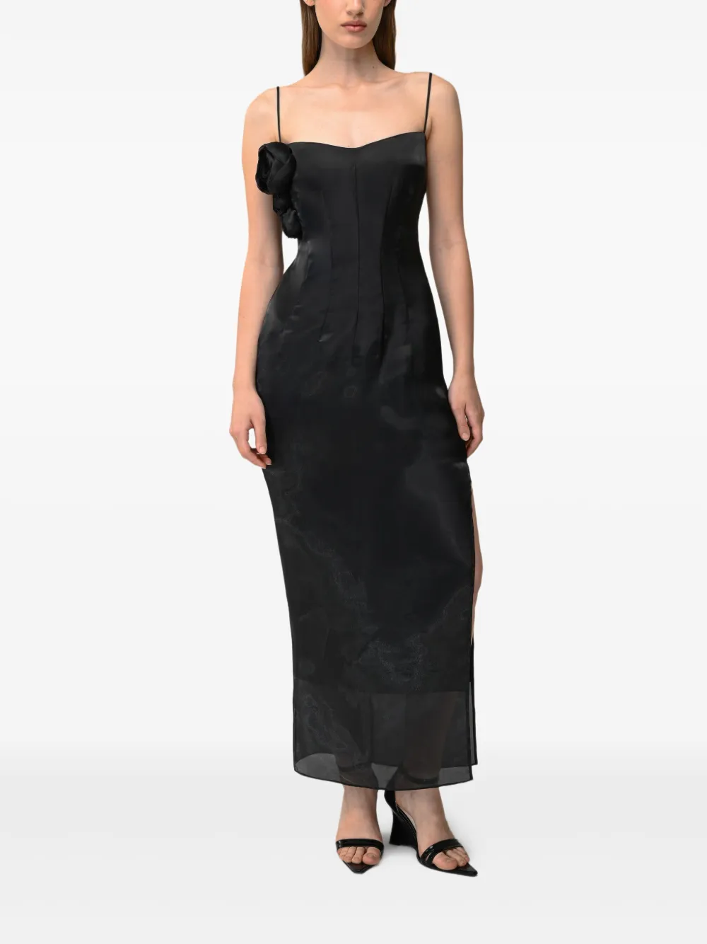 ANOUKI floral-appliqué organza dress | Evening Dresses | Image 2