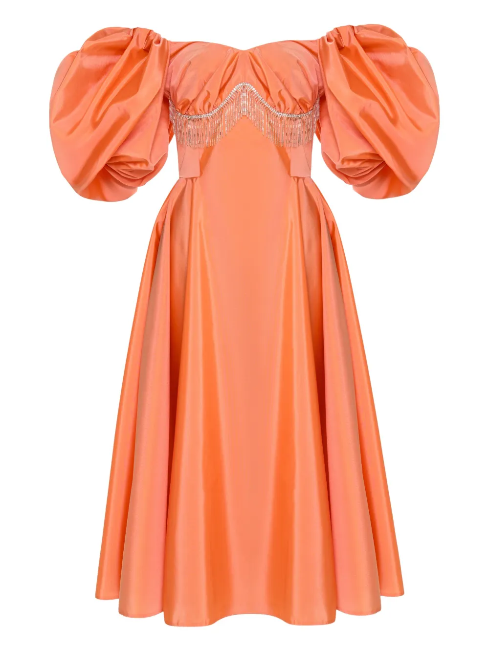 ANOUKI puff-sleeve off-shoulder dress | Orange | Image 1