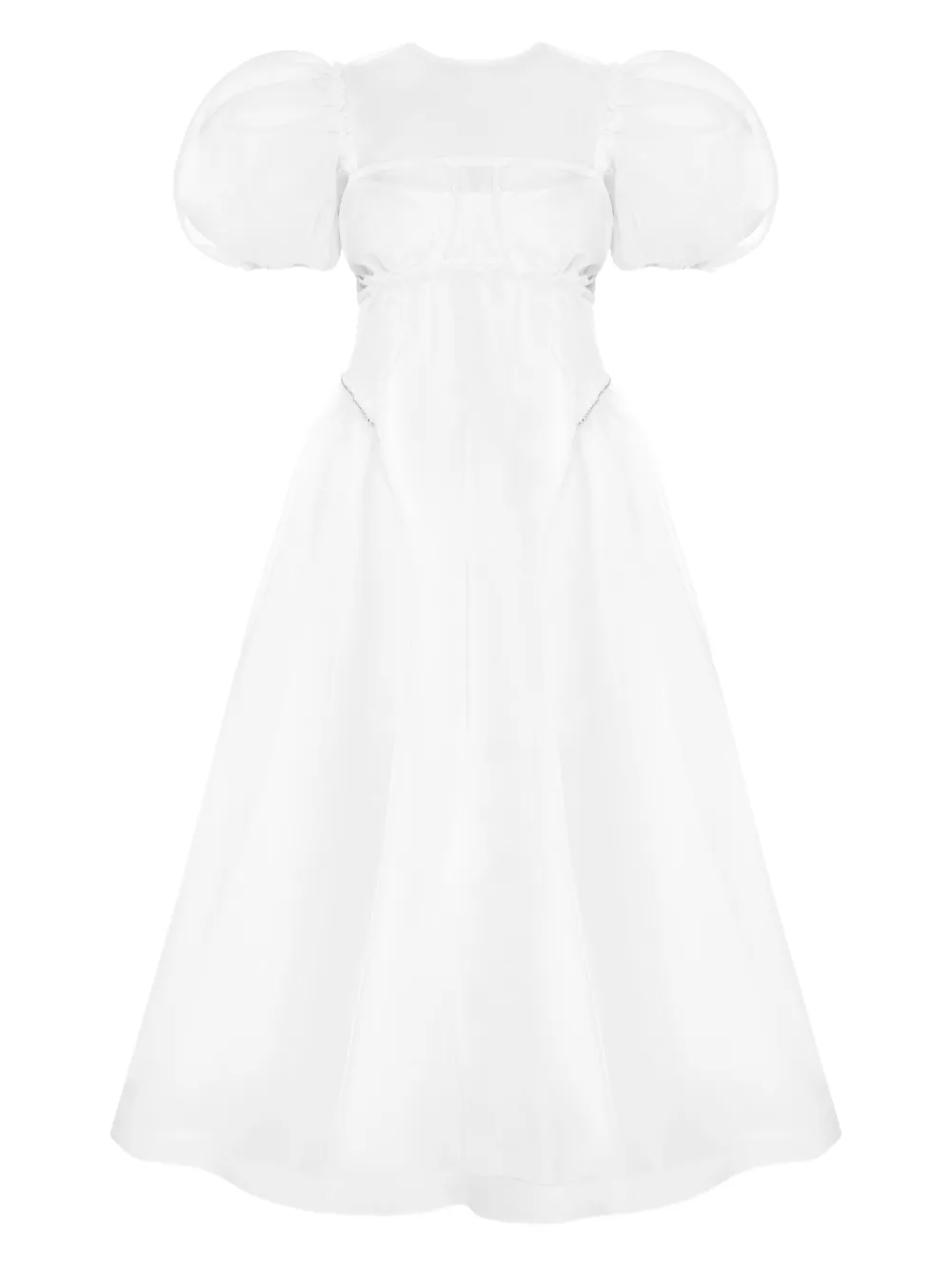 ANOUKI vestido midi con mangas farol | blanco | Image 1