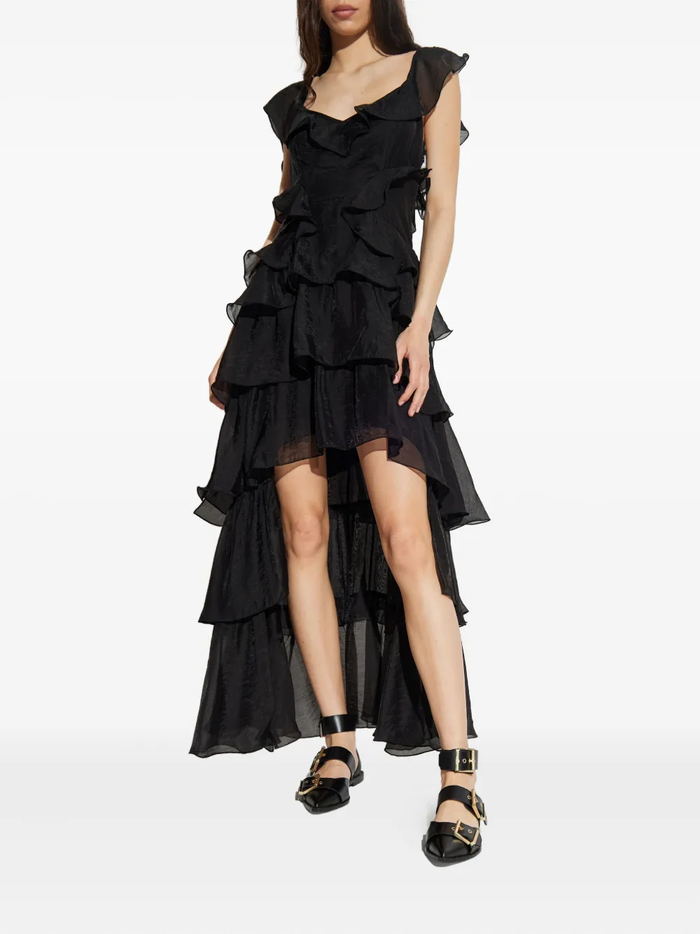 AllSaints Jurk met ruches Zwart