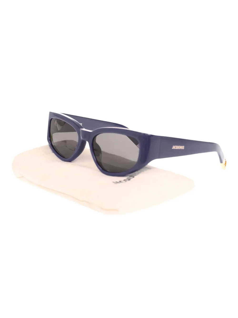 Jacquemus Zonnebril met logoprint - Blauw