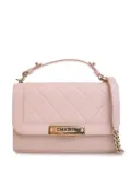 CHANEL Pre-Owned 2016-2017 Small Quilted Grained Calfskin Label Click Flap satchel - Pink